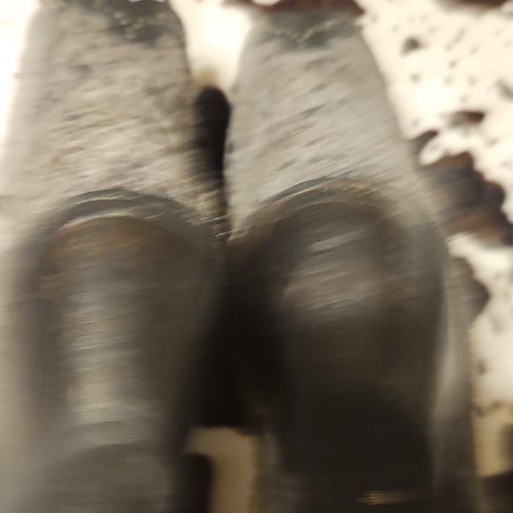 Harley-Davidson Black and Gray Studded Heeled Boots - Picture 8 of 12